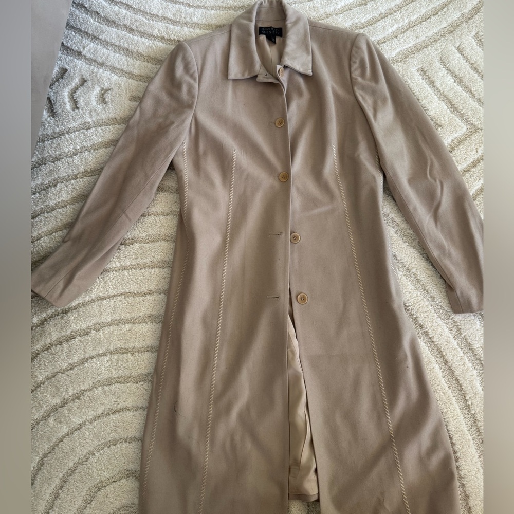 Sigrid Olsen Tan Trench Coat Classic Professional Style